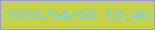 文字の大きさ：4、枠の色：9d9ec7、背景の色：c6d14b、文字の色：79d2de 無料ブログパーツのブログ時計