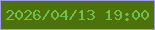 文字の大きさ：3、枠の色：9d9edc、背景の色：4d720b、文字の色：72c146 無料ブログパーツのブログ時計