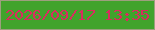 文字の大きさ：5、枠の色：9d9f7e、背景の色：41a32c、文字の色：d92c5f 無料ブログパーツのブログ時計