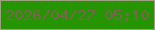 文字の大きさ：1、枠の色：9da07f、背景の色：259602、文字の色：7b6552 無料ブログパーツのブログ時計