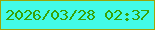 文字の大きさ：4、枠の色：9da408、背景の色：43fbe7、文字の色：38a206 無料ブログパーツのブログ時計