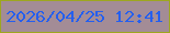 文字の大きさ：2、枠の色：9da620、背景の色：a38c96、文字の色：255fee 無料ブログパーツのブログ時計