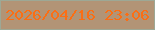 文字の大きさ：3、枠の色：9da895、背景の色：b29476、文字の色：fb6e14 無料ブログパーツのブログ時計