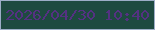 文字の大きさ：3、枠の色：9dadc7、背景の色：1e4a40、文字の色：543182 無料ブログパーツのブログ時計