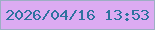 文字の大きさ：5、枠の色：9daec4、背景の色：dcabf2、文字の色：2e729f 無料ブログパーツのブログ時計