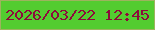 文字の大きさ：2、枠の色：9db35e、背景の色：53cc30、文字の色：8d0a3c 無料ブログパーツのブログ時計