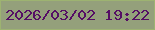 文字の大きさ：2、枠の色：9db371、背景の色：94a07b、文字の色：550e65 無料ブログパーツのブログ時計