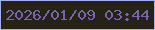 文字の大きさ：5、枠の色：9db3f0、背景の色：252315、文字の色：7564b2 無料ブログパーツのブログ時計