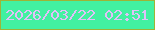 文字の大きさ：4、枠の色：9db436、背景の色：42f1a1、文字の色：e1c1f9 無料ブログパーツのブログ時計