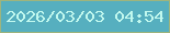 文字の大きさ：2、枠の色：9db47e、背景の色：56afbf、文字の色：c1f8ee 無料ブログパーツのブログ時計