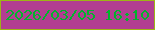 文字の大きさ：5、枠の色：9db516、背景の色：b23e91、文字の色：01b42d 無料ブログパーツのブログ時計