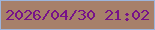 文字の大きさ：5、枠の色：9db5dc、背景の色：a7806a、文字の色：771389 無料ブログパーツのブログ時計
