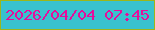 文字の大きさ：3、枠の色：9db619、背景の色：39c2ce、文字の色：e50e9c 無料ブログパーツのブログ時計