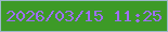 文字の大きさ：1、枠の色：9db8cb、背景の色：3d9a27、文字の色：9e6ff7 無料ブログパーツのブログ時計