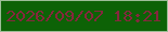 文字の大きさ：5、枠の色：9dbd97、背景の色：0d6206、文字の色：85273d 無料ブログパーツのブログ時計