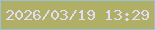 文字の大きさ：1、枠の色：9dc0d7、背景の色：afaf66、文字の色：e2dbf5 無料ブログパーツのブログ時計