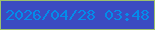 文字の大きさ：3、枠の色：9dc16c、背景の色：3b4bc1、文字の色：038cea 無料ブログパーツのブログ時計