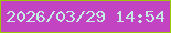 文字の大きさ：4、枠の色：9dc604、背景の色：c244c2、文字の色：c6ede3 無料ブログパーツのブログ時計