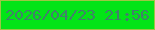 文字の大きさ：4、枠の色：9dc644、背景の色：03e417、文字の色：41816a 無料ブログパーツのブログ時計