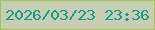 文字の大きさ：5、枠の色：9dc651、背景の色：c8ceb3、文字の色：109a8b 無料ブログパーツのブログ時計