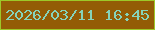 文字の大きさ：5、枠の色：9dc829、背景の色：935c06、文字の色：86d3ba 無料ブログパーツのブログ時計
