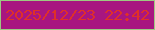 文字の大きさ：5、枠の色：9dca82、背景の色：a81680、文字の色：df3029 無料ブログパーツのブログ時計