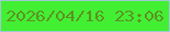 文字の大きさ：5、枠の色：9dcad3、背景の色：43ef33、文字の色：5d9324 無料ブログパーツのブログ時計