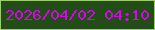 文字の大きさ：1、枠の色：9dcc6c、背景の色：234c19、文字の色：d308e8 無料ブログパーツのブログ時計