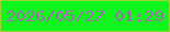 文字の大きさ：4、枠の色：9dd332、背景の色：11f51e、文字の色：a070ae 無料ブログパーツのブログ時計