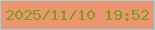 文字の大きさ：2、枠の色：9dd3e0、背景の色：ec9571、文字の色：7d9e15 無料ブログパーツのブログ時計