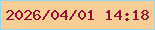 文字の大きさ：5、枠の色：9dd6e8、背景の色：f8ce96、文字の色：93122d 無料ブログパーツのブログ時計