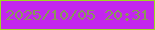 文字の大きさ：5、枠の色：9dd920、背景の色：c326ed、文字の色：89965b 無料ブログパーツのブログ時計