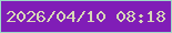 文字の大きさ：5、枠の色：9ddac7、背景の色：801db7、文字の色：d7d8b6 無料ブログパーツのブログ時計
