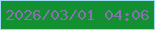文字の大きさ：2、枠の色：9ddaf3、背景の色：129032、文字の色：8773ae 無料ブログパーツのブログ時計