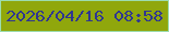 文字の大きさ：2、枠の色：9ddcaf、背景の色：90a70c、文字の色：2f3691 無料ブログパーツのブログ時計