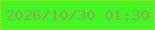 文字の大きさ：1、枠の色：9dde2d、背景の色：43f723、文字の色：88a857 無料ブログパーツのブログ時計