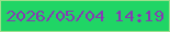 文字の大きさ：2、枠の色：9ddf8d、背景の色：20d565、文字の色：833cb2 無料ブログパーツのブログ時計