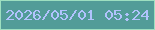 文字の大きさ：3、枠の色：9ddfc0、背景の色：529c98、文字の色：b1c3fd 無料ブログパーツのブログ時計