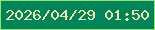 文字の大きさ：3、枠の色：9de06b、背景の色：008459、文字の色：f5e4a9 無料ブログパーツのブログ時計
