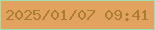 文字の大きさ：4、枠の色：9de1b0、背景の色：e3a360、文字の色：ab7d31 無料ブログパーツのブログ時計