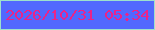 文字の大きさ：5、枠の色：9de1cc、背景の色：5268fe、文字の色：eb2389 無料ブログパーツのブログ時計