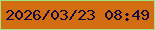 文字の大きさ：5、枠の色：9de480、背景の色：d36d11、文字の色：120842 無料ブログパーツのブログ時計