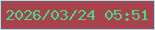 文字の大きさ：5、枠の色：9de5f1、背景の色：a8424d、文字の色：49d888 無料ブログパーツのブログ時計