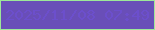 文字の大きさ：1、枠の色：9de799、背景の色：694eb8、文字の色：6c4fcc 無料ブログパーツのブログ時計