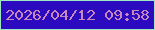 文字の大きさ：2、枠の色：9de7c1、背景の色：2c0ac0、文字の色：c788bf 無料ブログパーツのブログ時計