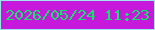 文字の大きさ：3、枠の色：9de7eb、背景の色：c619dc、文字の色：14e36b 無料ブログパーツのブログ時計