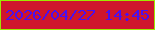 文字の大きさ：1、枠の色：9de801、背景の色：cf152d、文字の色：4a10ee 無料ブログパーツのブログ時計