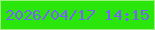 文字の大きさ：1、枠の色：9def7f、背景の色：2be60b、文字の色：7662fb 無料ブログパーツのブログ時計