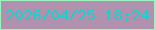 文字の大きさ：5、枠の色：9df0bf、背景の色：b091ae、文字の色：12d3cd 無料ブログパーツのブログ時計