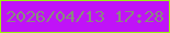 文字の大きさ：2、枠の色：9df111、背景の色：c013f7、文字の色：898a7e 無料ブログパーツのブログ時計